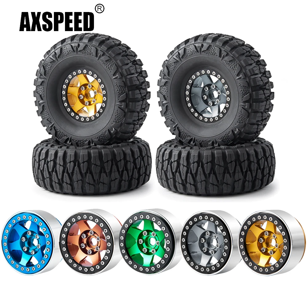 AXSPEED 1,9-дюймовые колесные диски из алюминиевого сплава, ступицы, резиновые шины для осевого SCX10 TRX-4 1/10, детали для обновления гусеничного автомобиля с дистанционным управлением
AXSPEED 1,9-дюймовые колесные диски из алюминиевого сплава, ступицы, резиновые шины для осевого SCX10 TRX-4 1/10, детали для обновления гусеничного автомобиля с дистанционным управлением