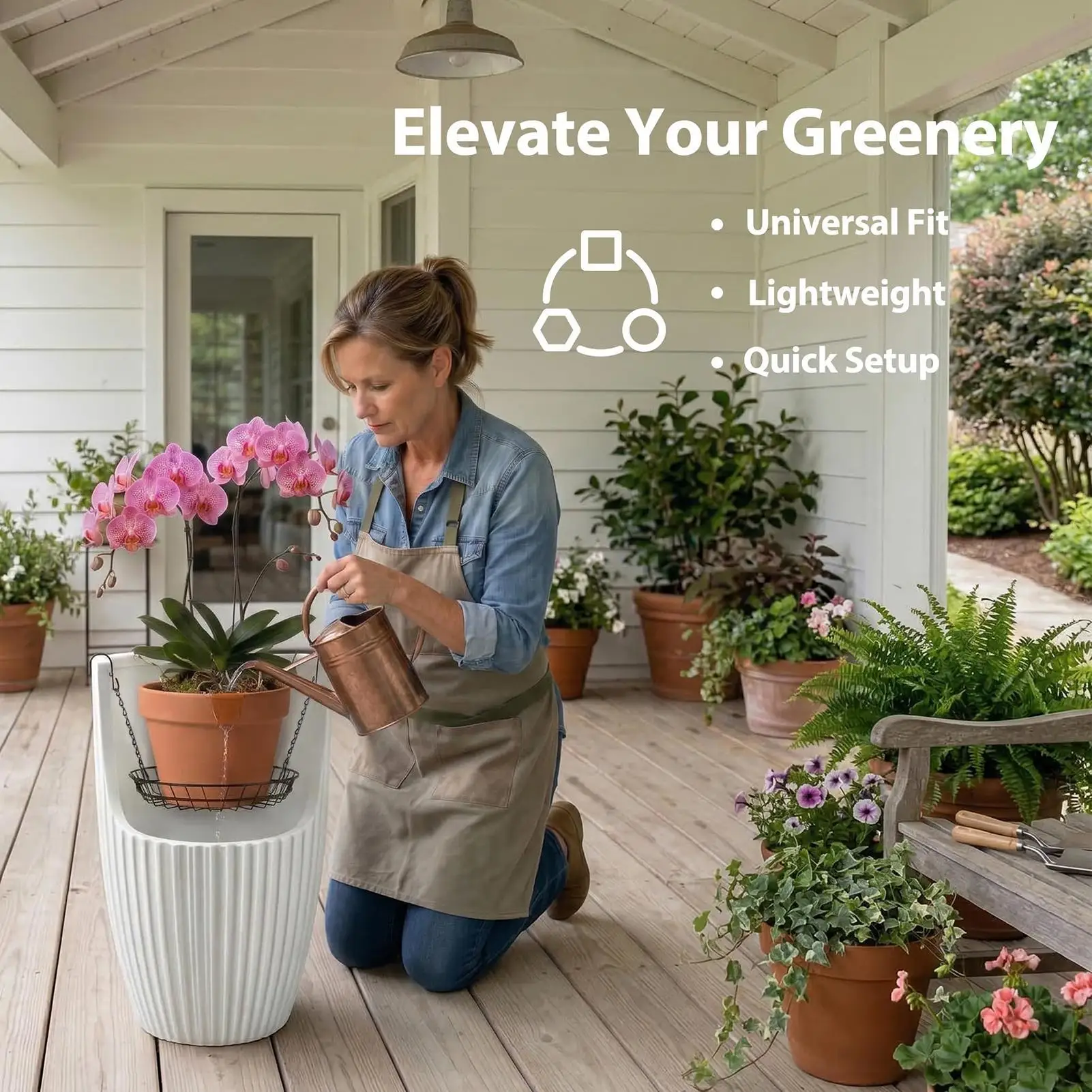 Adjustable Planter Insert with Hooks 2 Pieces Heavy Duty Metal Adjustable Flower Pot Filler Riser for Indoor Outdoor Home Office
Adjustable Planter Insert with Hooks 2 Pieces Heavy Duty Metal Adjustable Flower Pot Filler Riser for Indoor Outdoor Home Office