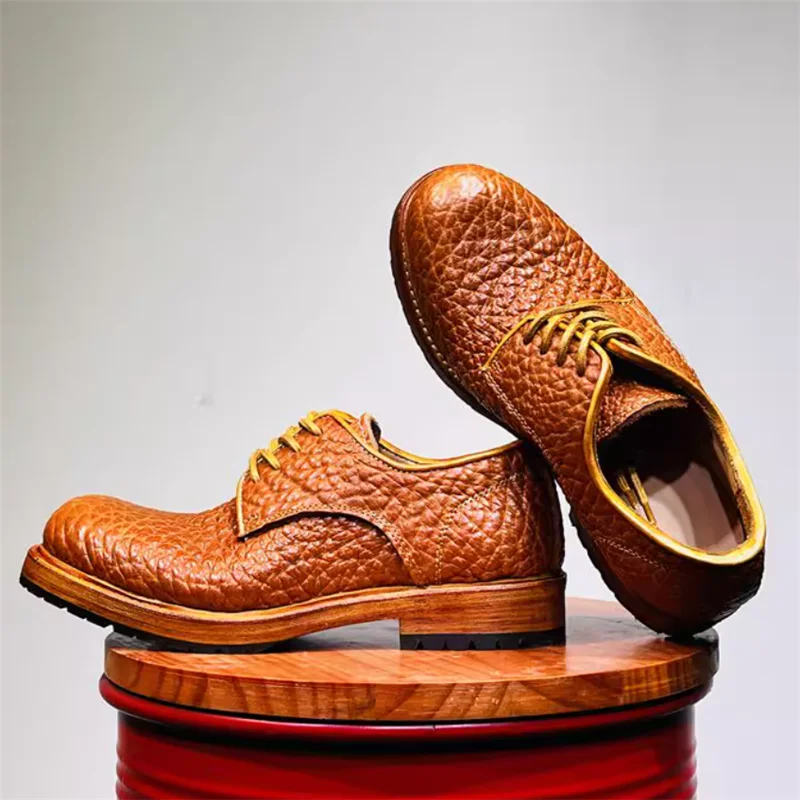 Мужские туфли дерби из воловьей кожи, мужские водонепроницаемые модельные туфли ручной работы, официальная обувь
Мужские туфли дерби из воловьей кожи, мужские водонепроницаемые модельные туфли ручной работы, официальная обувь
