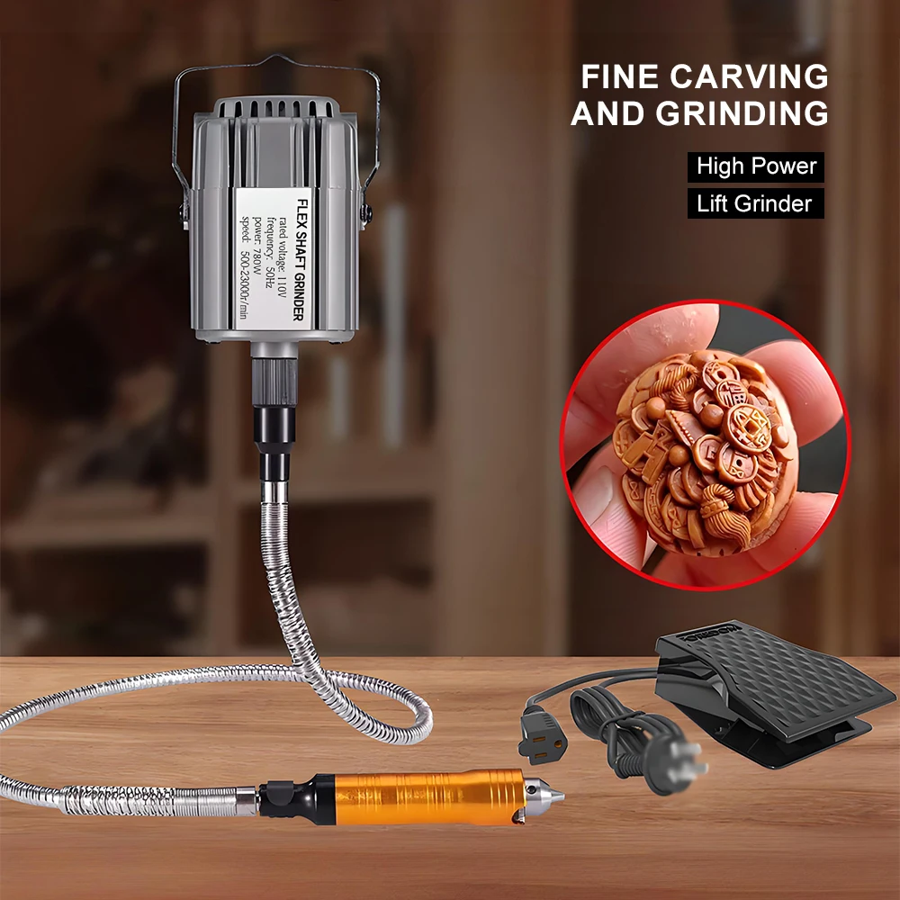 220V Suspension Grinder Stainless Steel Flex Shaft Grinder Electric Wood Carving Root Carving Jadeite Metal Polishing Tools
220V Suspension Grinder Stainless Steel Flex Shaft Grinder Electric Wood Carving Root Carving Jadeite Metal Polishing Tools