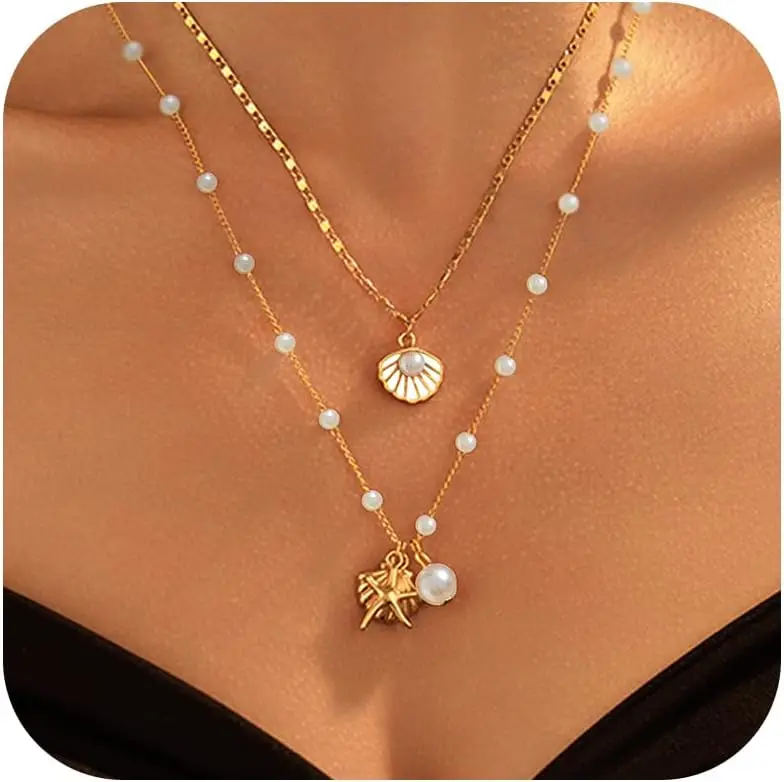 of all Layered Starfish Necklace Boho Shell Conch Necklaces Non Tarnish for Women Halloween Costume Jewelry Accessories Dresses
of all Layered Starfish Necklace Boho Shell Conch Necklaces Non Tarnish for Women Halloween Costume Jewelry Accessories Dresses
