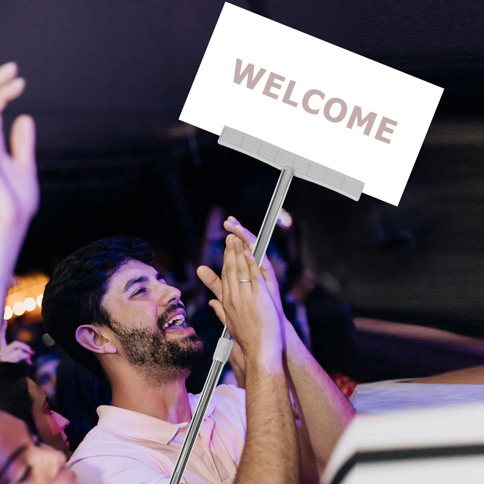 Portable Handheld Sign Holder Stainless Steel Adjustable Height Lightweight for Airport Arrival Protest Signs
Portable Handheld Sign Holder Stainless Steel Adjustable Height Lightweight for Airport Arrival Protest Signs