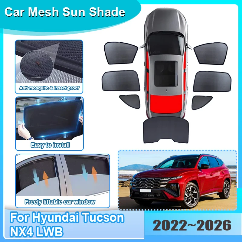 Car Window Sunshade For Hyundai Tucson NX4 LWB 2022-2026 2023 Visor Mesh UV Protection Windshield Frame Curtain Car Accessories
Car Window Sunshade For Hyundai Tucson NX4 LWB 2022-2026 2023 Visor Mesh UV Protection Windshield Frame Curtain Car Accessories