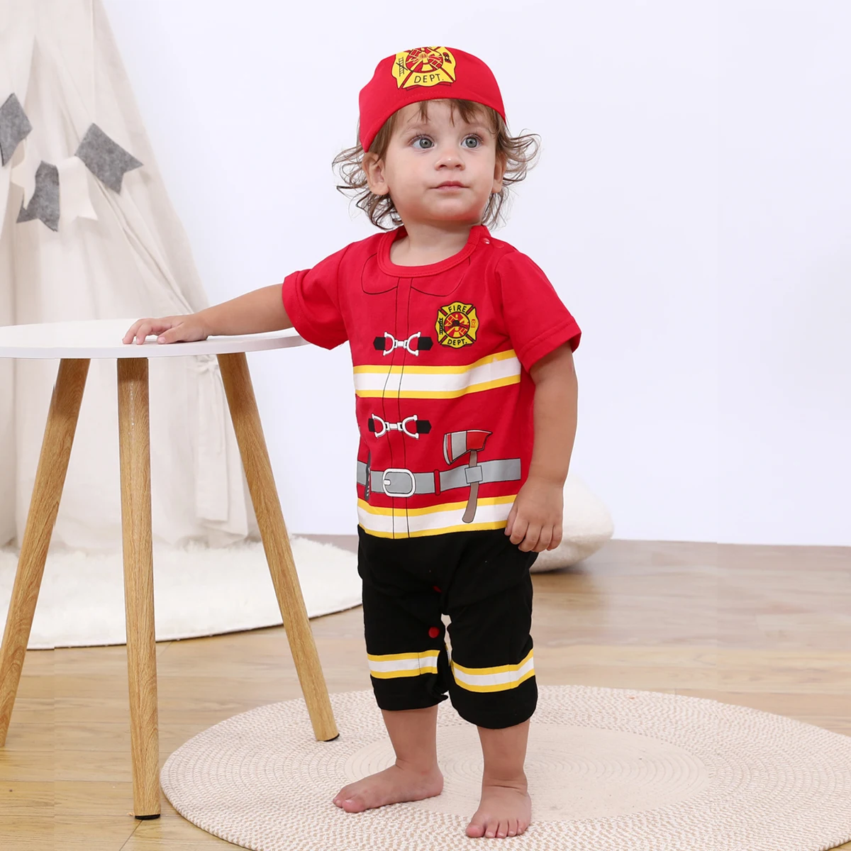 Newborn Baby Clothes Boys Fireman Cosplay Romper Cotton Toddler Girl Clothes Infant Jumpsuit Firefighter Role Play Clothing Set
Newborn Baby Clothes Boys Fireman Cosplay Romper Cotton Toddler Girl Clothes Infant Jumpsuit Firefighter Role Play Clothing Set