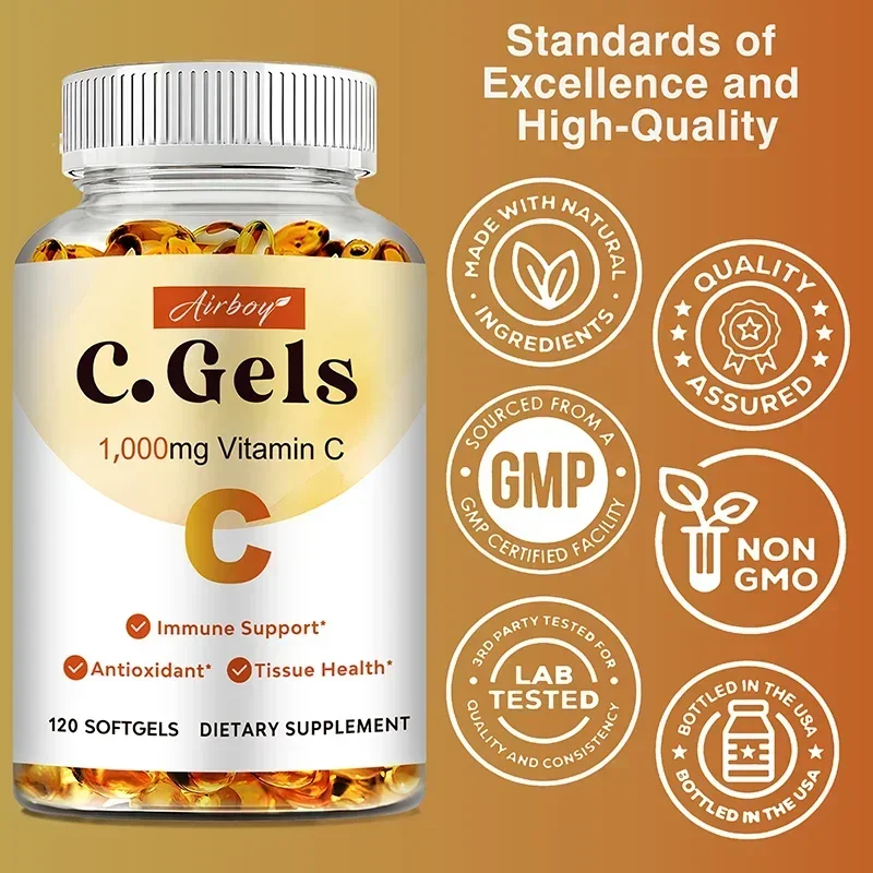 Vitamin C Softgels - Improve Immunity, Promote Nutrient Absorption, Anti-oxidationSupplements
Vitamin C Softgels - Improve Immunity, Promote Nutrient Absorption, Anti-oxidationSupplements