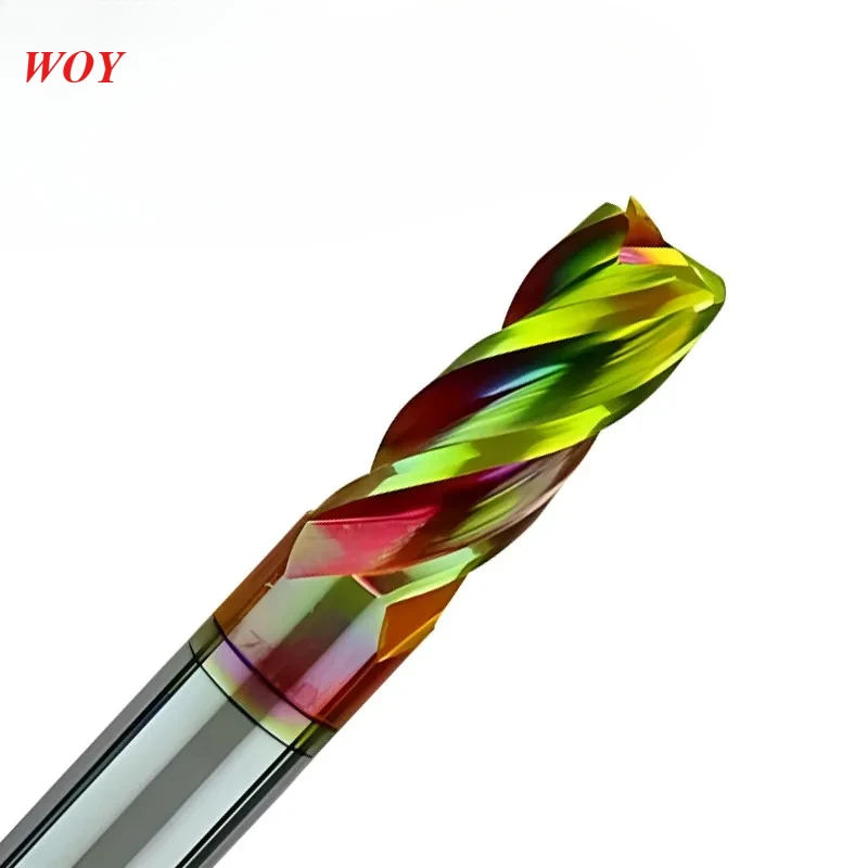 WOY CNC Machining Tool HRC80 High Hardness Endmills 4-Flute Tungsten Steel Carbide Colorful Coating Round Nose Milling Cutter
WOY CNC Machining Tool HRC80 High Hardness Endmills 4-Flute Tungsten Steel Carbide Colorful Coating Round Nose Milling Cutter