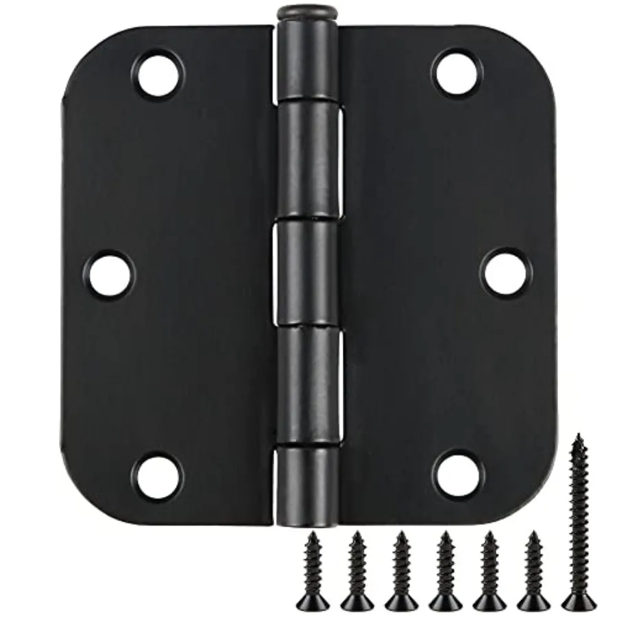 48 Pack Rounded Door Hinges 3.5 Inch 5/8" Radius for Interior 3 1/2" Flat Iron Bifold Residential Standard Bedroom Indoor for D
48 Pack Rounded Door Hinges 3.5 Inch 5/8" Radius for Interior 3 1/2" Flat Iron Bifold Residential Standard Bedroom Indoor for D