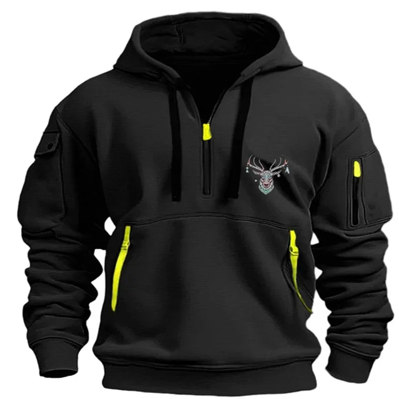 Fashionable Men's hooded sweatshirt, Casual sports jumper, long sleeve zipper, Multiple pockets, Casual loose jacket, S-3XL
Fashionable Men's hooded sweatshirt, Casual sports jumper, long sleeve zipper, Multiple pockets, Casual loose jacket, S-3XL