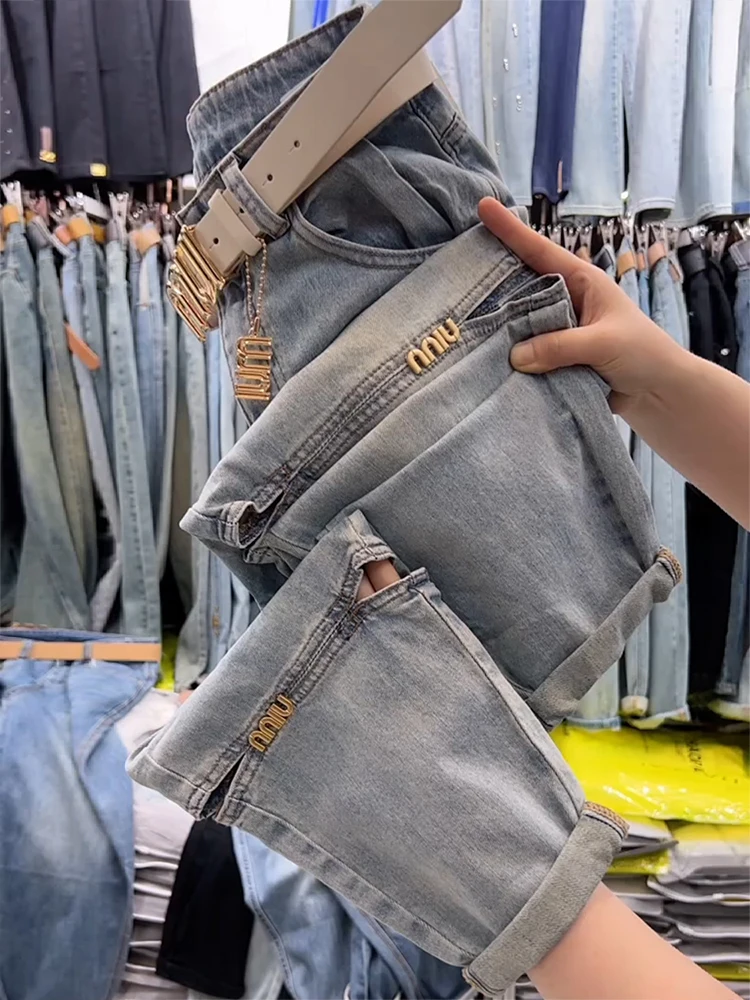 Large size Cotton ripped jeans for women spring autumn 2025 New Haren Denim pants
Large size Cotton ripped jeans for women spring autumn 2025 New Haren Denim pants