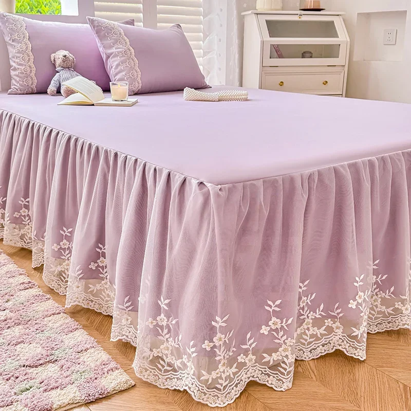 Purple Bed Skirt Elastic Band Wrap Around Mattress Cover Home Bed Sheet Solid Color Bed Cover Bed Protector Without Pillowcases
Purple Bed Skirt Elastic Band Wrap Around Mattress Cover Home Bed Sheet Solid Color Bed Cover Bed Protector Without Pillowcases