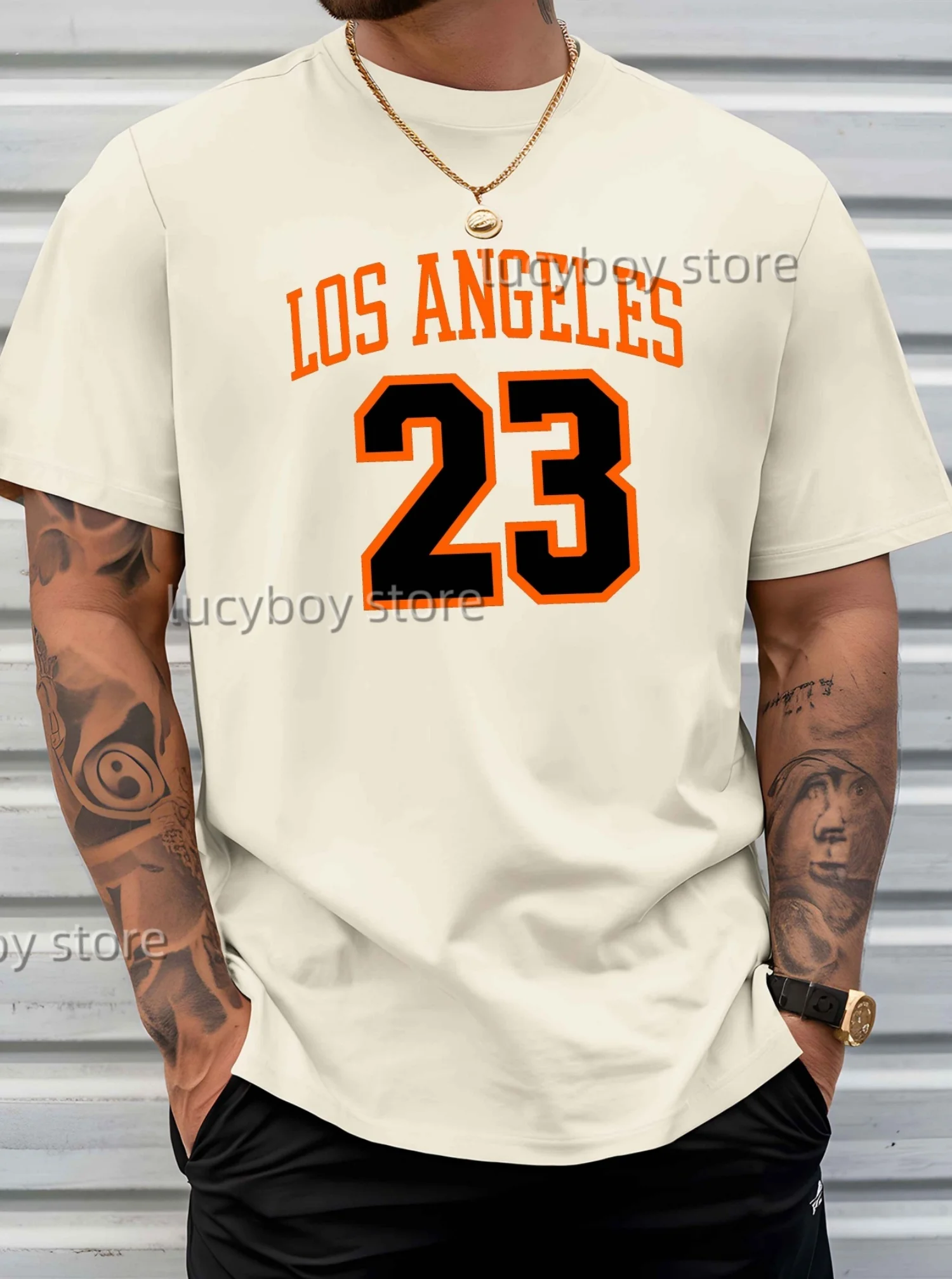 Men No.23 Printed Short Sleeve T Shirt Los Angeles O-Neck Sportwear jerseys Racing Football Tee Vintage Casual Tops Men Clothes
Men No.23 Printed Short Sleeve T Shirt Los Angeles O-Neck Sportwear jerseys Racing Football Tee Vintage Casual Tops Men Clothes