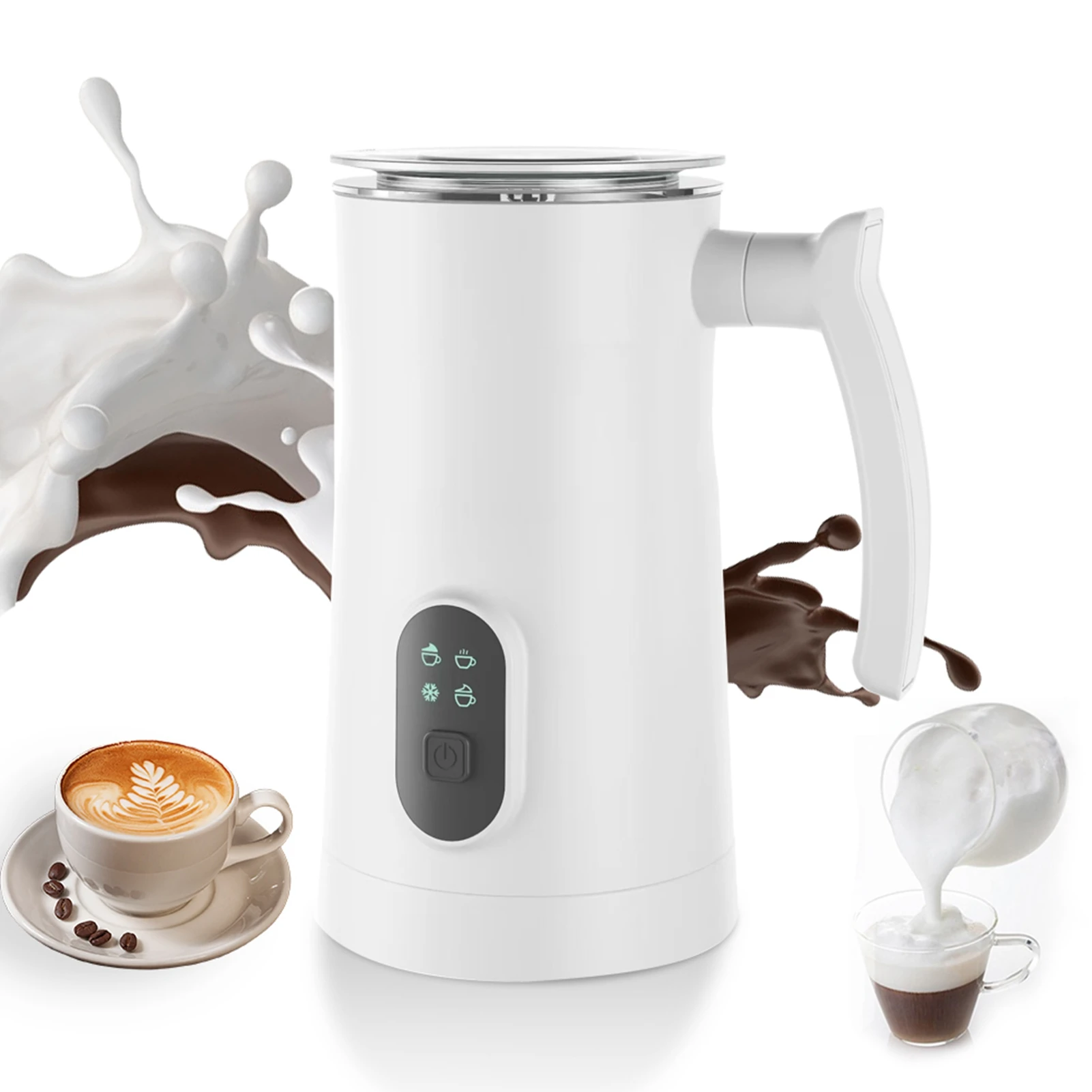 Electric Milk Frother Stainless Steel Silent Operation Non Stick Interior 11.84oz/350ml Coffee Hot Milk 4in1 Hot/Cold Foam Maker
Electric Milk Frother Stainless Steel Silent Operation Non Stick Interior 11.84oz/350ml Coffee Hot Milk 4in1 Hot/Cold Foam Maker