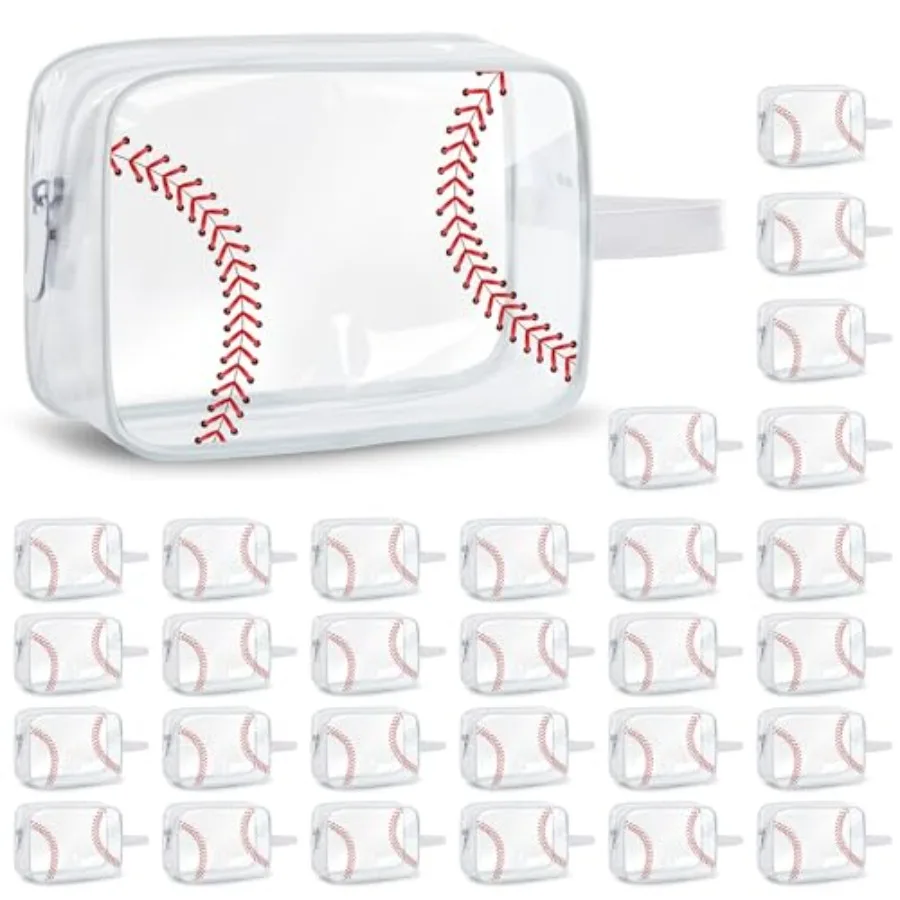 Baseball Snack Bags - Baseball Bags for Team Gift Treats, Baseball Goodie Bags, Sports Cosmetic Bag, Waterproof Clear Pvc Toile
Baseball Snack Bags - Baseball Bags for Team Gift Treats, Baseball Goodie Bags, Sports Cosmetic Bag, Waterproof Clear Pvc Toile