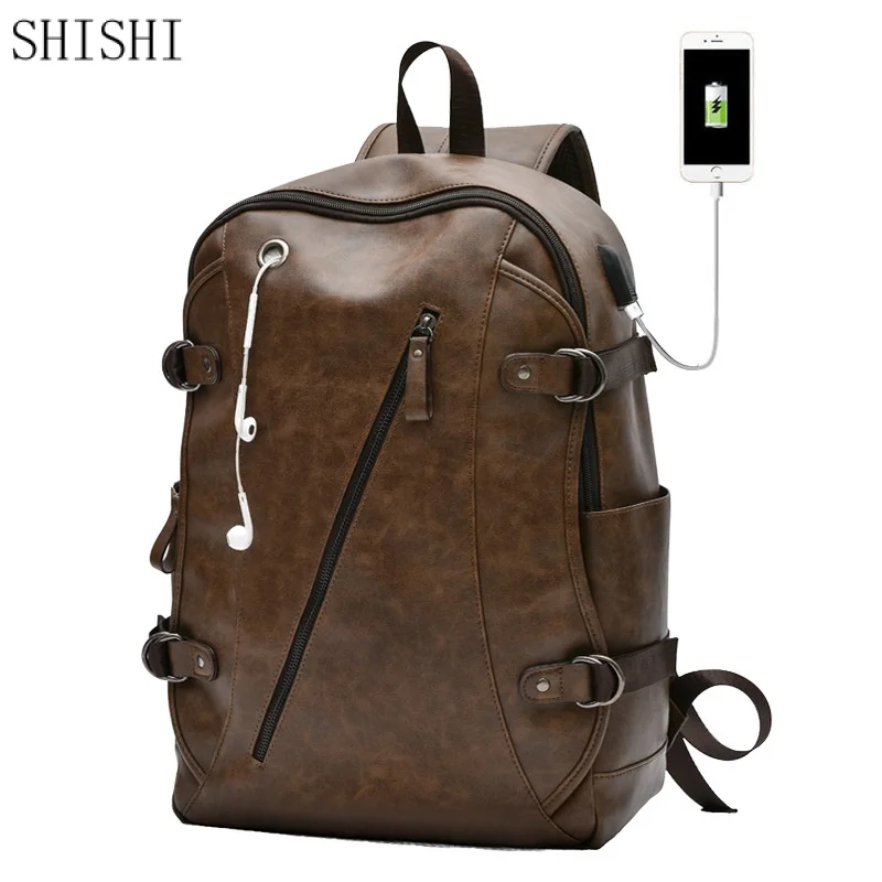 Large Capacity Leather Men's Backpack Korean Style School Bag For Boys Waterproof Male Laptop Bag Man Travel Backpack
Large Capacity Leather Men's Backpack Korean Style School Bag For Boys Waterproof Male Laptop Bag Man Travel Backpack