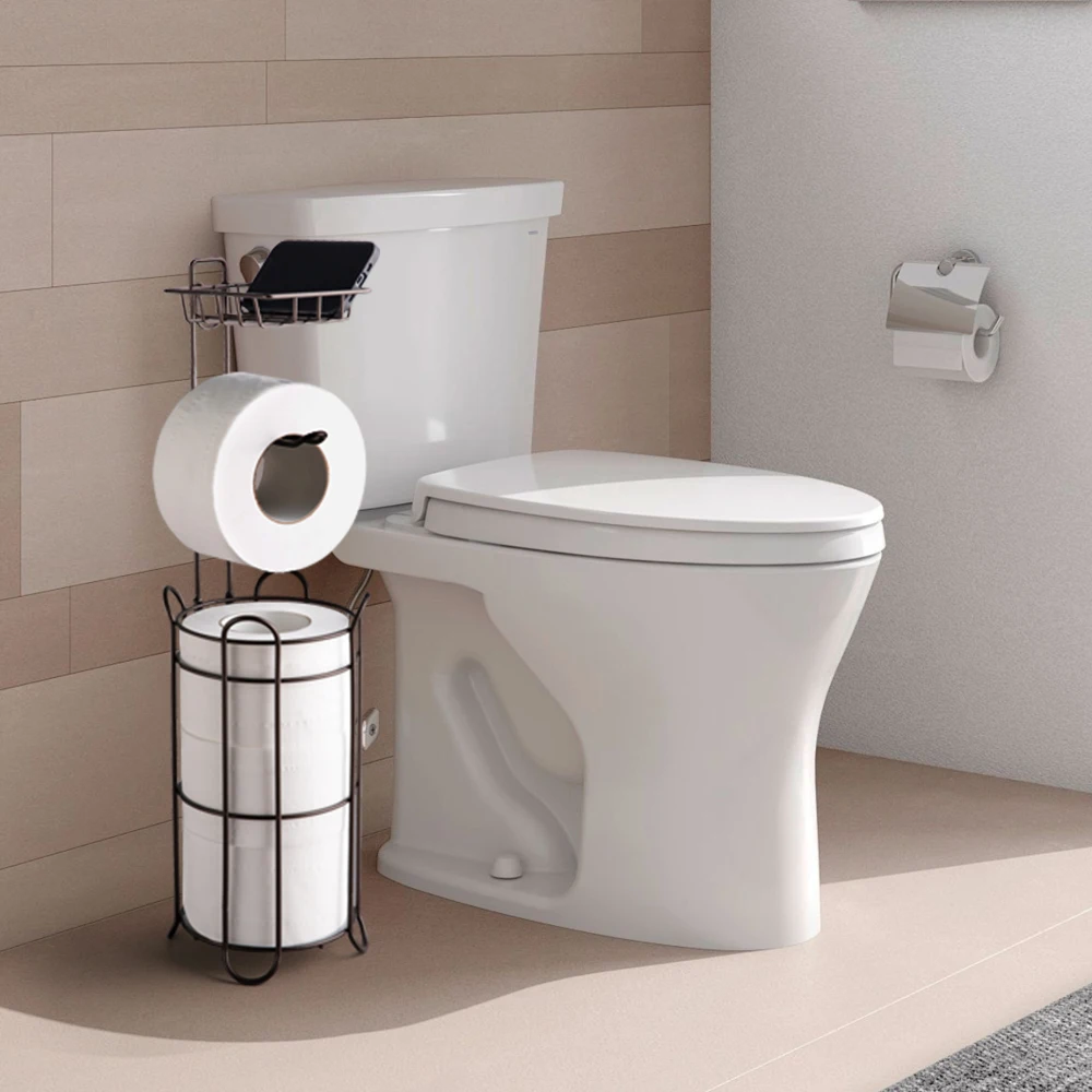 Toilet Paper Holder Holder with Shelf,Bathroom with Toilet Convenient Shelf, Holds Mega Rolls, Phone,Brown
Toilet Paper Holder Holder with Shelf,Bathroom with Toilet Convenient Shelf, Holds Mega Rolls, Phone,Brown