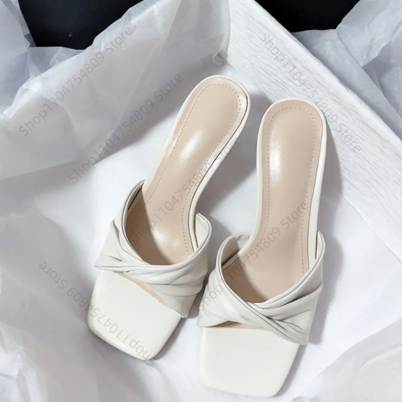 Fashion Summer Women Shoes New Handmade Square Open Toe High Heels Outdoor Fashion Slippers Apricot Off White
Fashion Summer Women Shoes New Handmade Square Open Toe High Heels Outdoor Fashion Slippers Apricot Off White