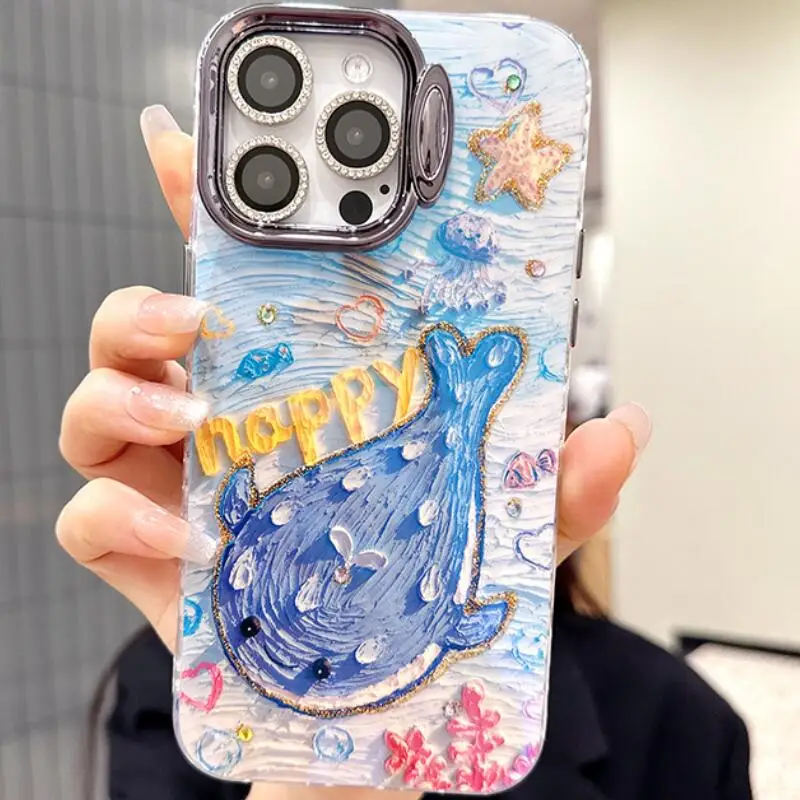 Oil Painting Kawaii Animal Mobile Phone Protective Case for iPhone 16 Pro Max Plus Cute Cartoon Cover for Phone With Stand H20
Oil Painting Kawaii Animal Mobile Phone Protective Case for iPhone 16 Pro Max Plus Cute Cartoon Cover for Phone With Stand H20