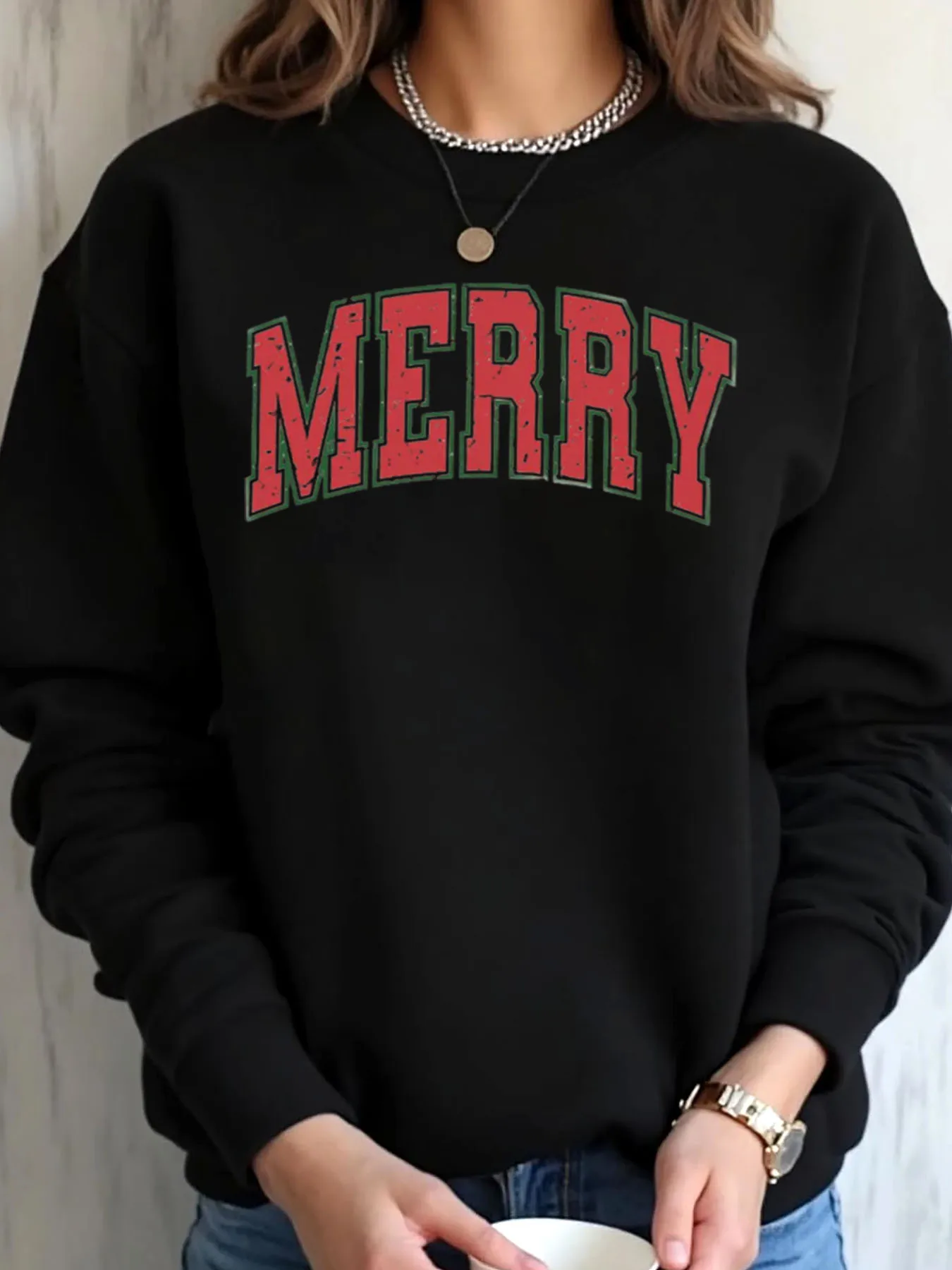 Женская толстовка большого размера с рождественским принтом и графическим принтом, уличная одежда
Женская толстовка большого размера с рождественским принтом и графическим принтом, уличная одежда