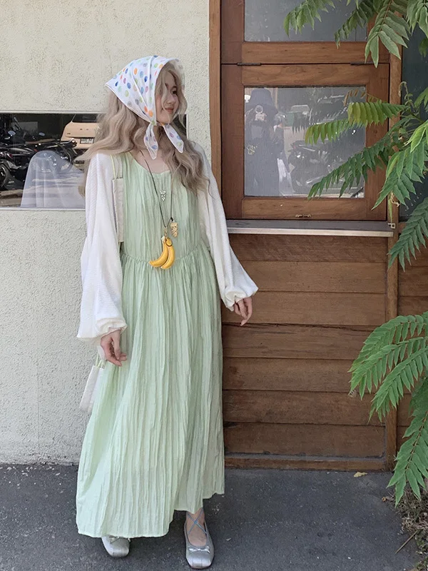 plus Size Women's Light Green Vest Dress Spring Summer New Gentle Style Slimming Versatile Sweet Sleeveless Long Dress
plus Size Women's Light Green Vest Dress Spring Summer New Gentle Style Slimming Versatile Sweet Sleeveless Long Dress