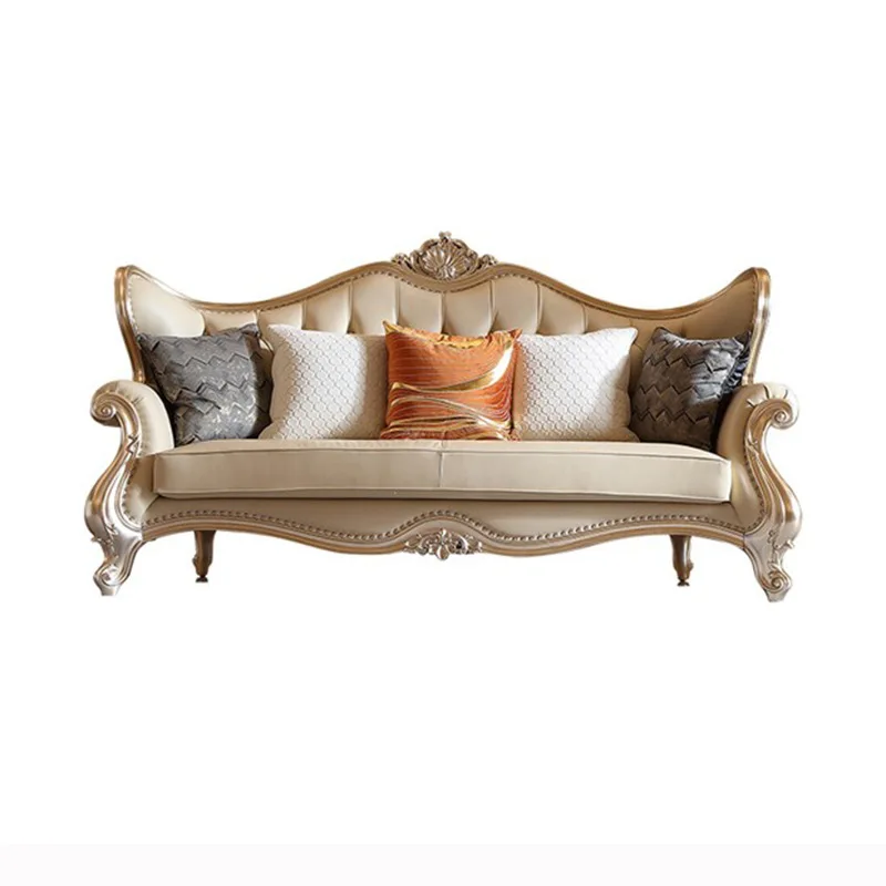 French luxury birch sofa living room villa leather sofa coffee table combination high-end furniture
French luxury birch sofa living room villa leather sofa coffee table combination high-end furniture