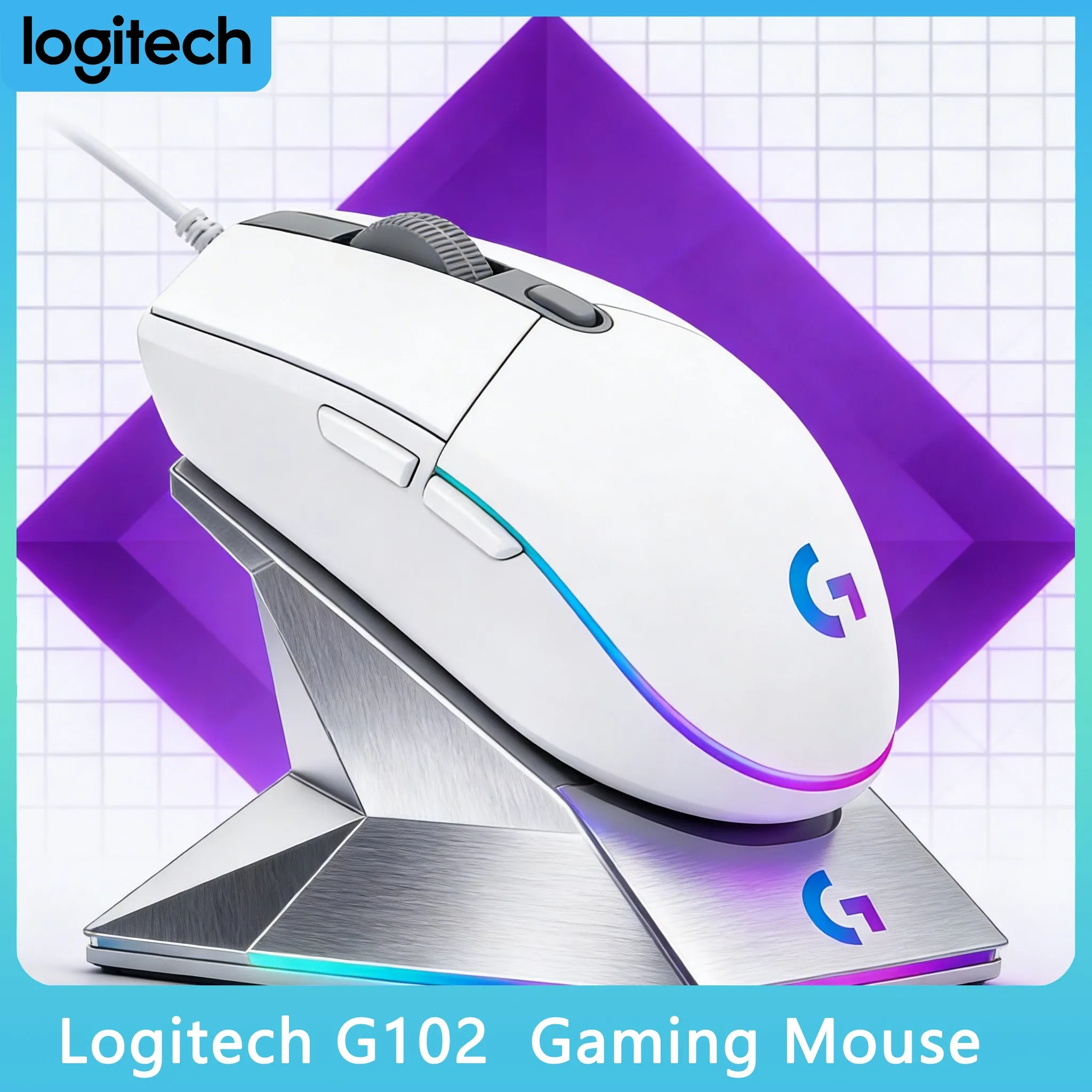Logitech G102 Gaming Mouse Plug and Play RGB 8000DPI Compatible with PC Laptop Mac