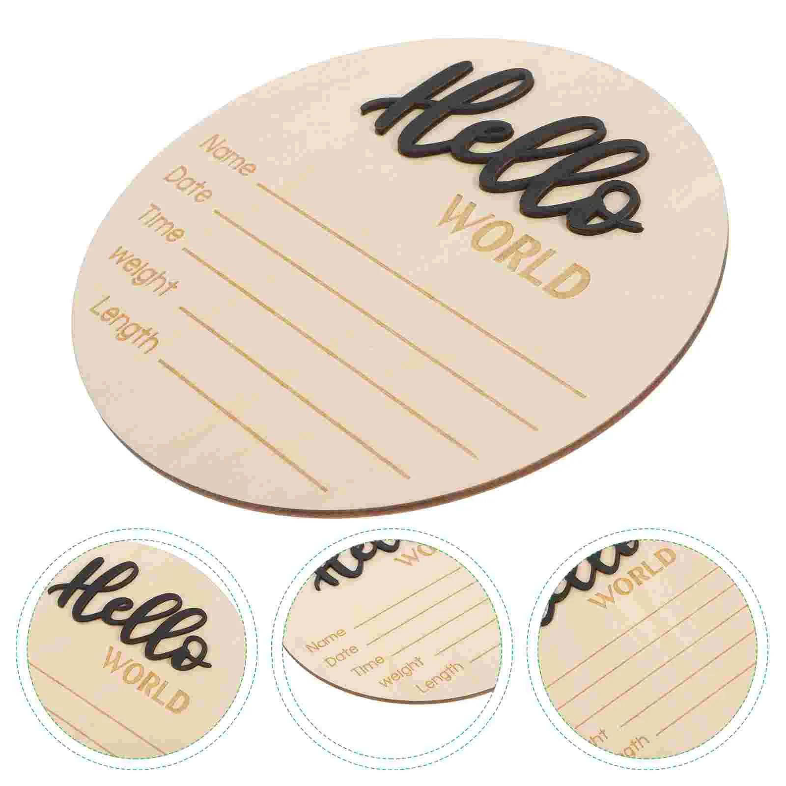 Wooden Birth Announcement Sign Round Shape for Newborn Baby Name Weight Info Photography Prop Smooth No Burrs Simple
Wooden Birth Announcement Sign Round Shape for Newborn Baby Name Weight Info Photography Prop Smooth No Burrs Simple