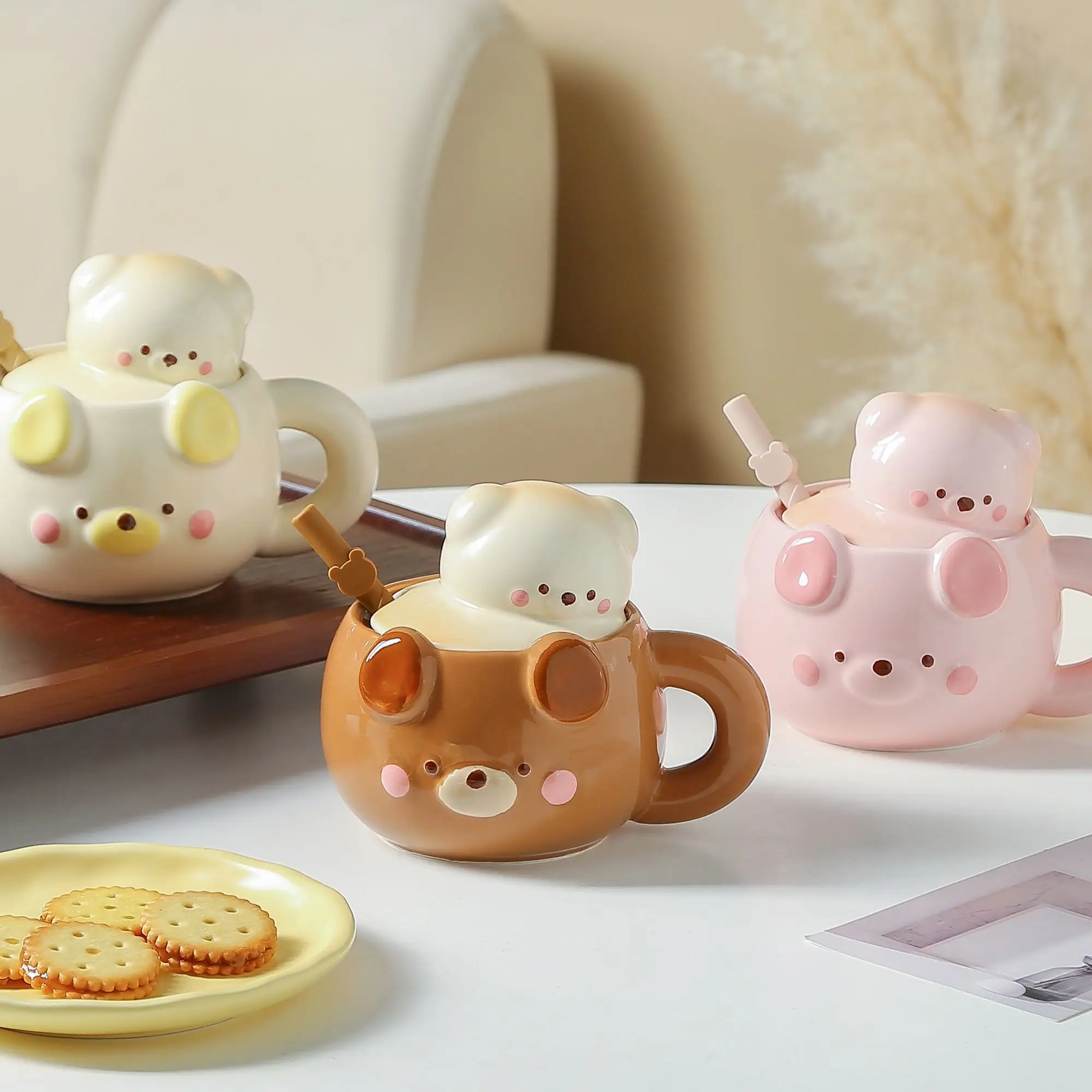 Ceramic Piggy Water Cup Mug with Lid Cute Couple Cup Cartoon Girl Home High Value Birthday Christmas Halloween Gift Drinkware
Ceramic Piggy Water Cup Mug with Lid Cute Couple Cup Cartoon Girl Home High Value Birthday Christmas Halloween Gift Drinkware
