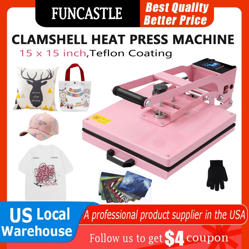 Pink Digital Sublimation Machine for Bags and Pillows, Slide Out Heat Transfer Machine, 2-Layer Insulation, Pink, 15x15in
Pink Digital Sublimation Machine for Bags and Pillows, Slide Out Heat Transfer Machine, 2-Layer Insulation, Pink, 15x15in