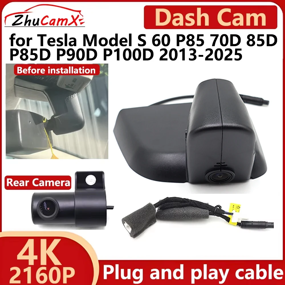 ZhuCamX for Tesla Model S 60 P85 70D 85D P85D P90D P100D 2013-2025 4K UHD 2160P Car DVR Dash Cam Camera Night Vision Recorder
ZhuCamX for Tesla Model S 60 P85 70D 85D P85D P90D P100D 2013-2025 4K UHD 2160P Car DVR Dash Cam Camera Night Vision Recorder