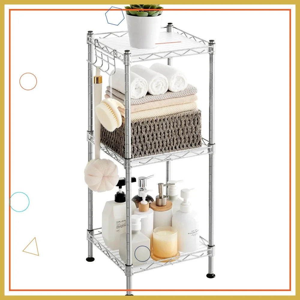 3-х уровневая регулируемая полка для ванной комнаты с выдвижным дизайном, серебряной отделкой, компактное хранилище для небольших помещений
3-х уровневая регулируемая полка для ванной комнаты с выдвижным дизайном, серебряной отделкой, компактное хранилище для небольших помещений