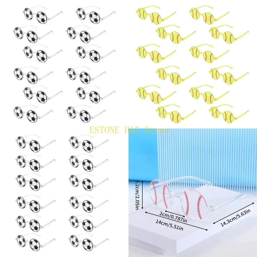 49MF Sport Theme Glasses Round Ball Sunglasses for Team Gift Volleyball Soccer Event Gathering Party Favor 12Pcs
49MF Sport Theme Glasses Round Ball Sunglasses for Team Gift Volleyball Soccer Event Gathering Party Favor 12Pcs