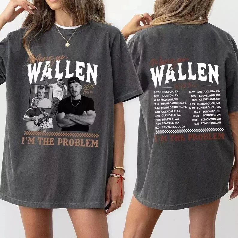 Концертная рубашка Morgan Wallen Футболка Morgan Wallen I'm The Problem Tour 2025 Черная повседневная хлопковая футболка с круглым вырезом
Концертная рубашка Morgan Wallen Футболка Morgan Wallen I'm The Problem Tour 2025 Черная повседневная хлопковая футболка с круглым вырезом