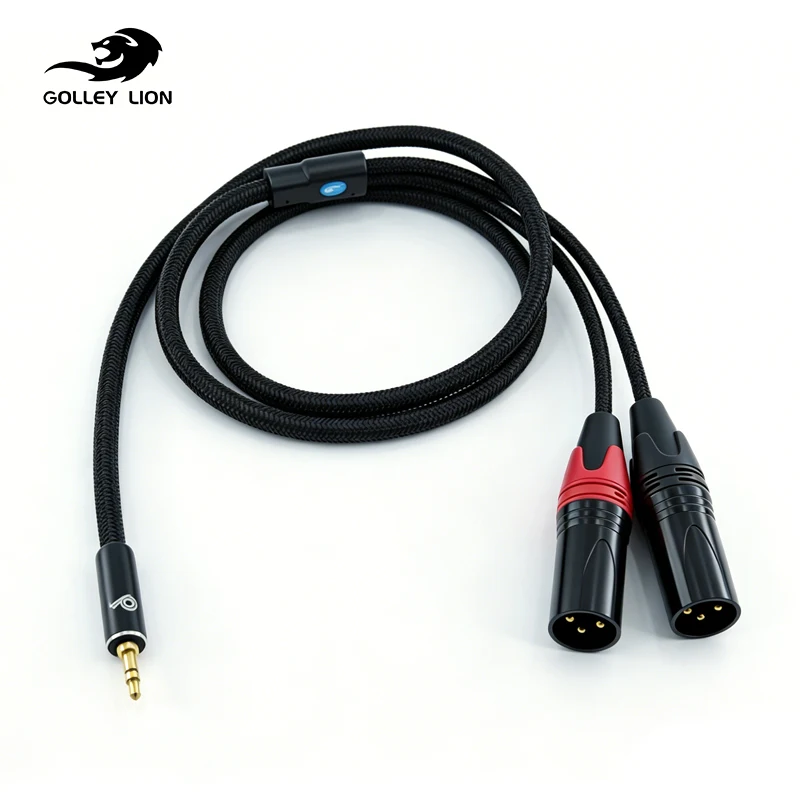 GOLLEY LION 1/8 Inch 3.5mm to 3-Pin Dual XLR Male Y-Splitter Cable, Adapter Interconnect Breakout Patch Cord for Mixer, Amp
GOLLEY LION 1/8 Inch 3.5mm to 3-Pin Dual XLR Male Y-Splitter Cable, Adapter Interconnect Breakout Patch Cord for Mixer, Amp