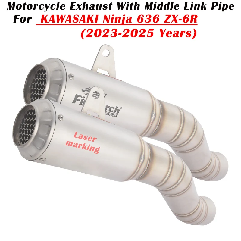 Slip On For KAWASAKI Ninja ZX-6R ZX6R ZX 6R 636 2023 2024 2025 Motorcycle Exhaust Escape Modified Muffler With Middle Link Pipe
Slip On For KAWASAKI Ninja ZX-6R ZX6R ZX 6R 636 2023 2024 2025 Motorcycle Exhaust Escape Modified Muffler With Middle Link Pipe