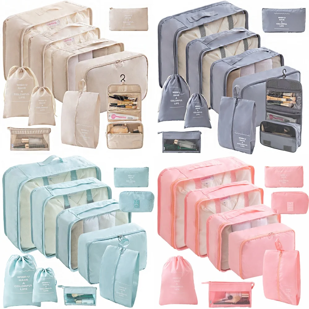 8 Piece Travel Organizing Set with Compression Packing Cubes for Clothes Toiletries and Accessories Portable Lightweight
8 Piece Travel Organizing Set with Compression Packing Cubes for Clothes Toiletries and Accessories Portable Lightweight