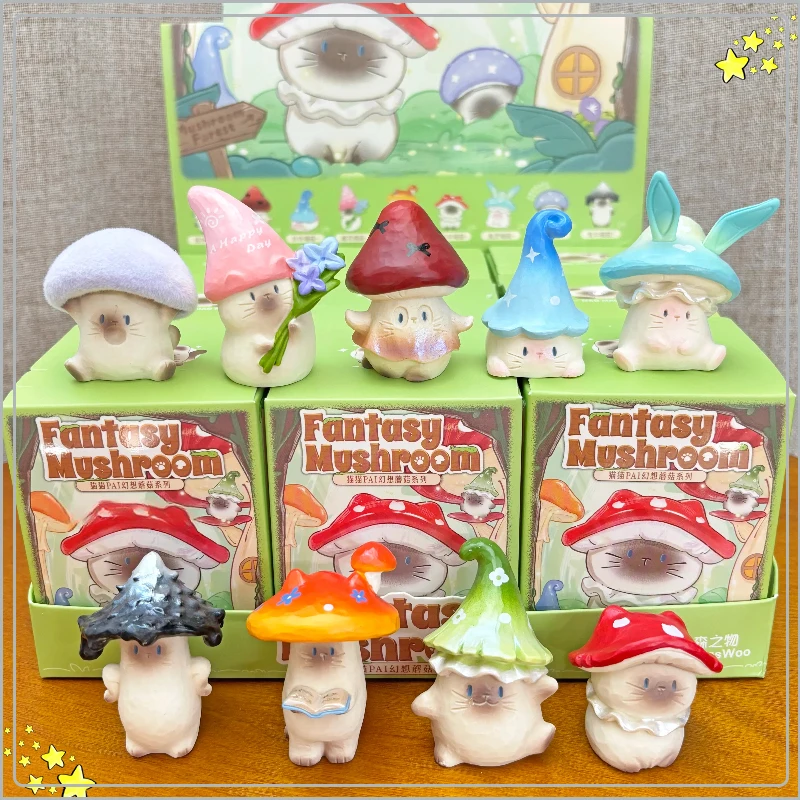 Cat Mushroom Series Blind Box Cute Creative Mini Statue Model Cartoon Character Toy Collection Desktop Car Decoration Party Gift
Cat Mushroom Series Blind Box Cute Creative Mini Statue Model Cartoon Character Toy Collection Desktop Car Decoration Party Gift