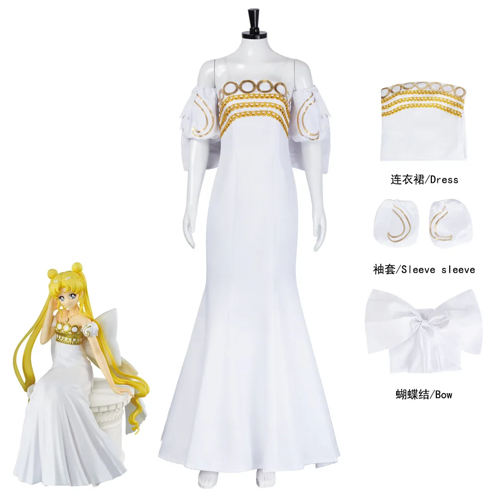 Белое платье королевы Serenity, карнавальный костюм, аниме-персонаж, костюм на Хэллоуин, маскарадная праздничная одежда для взрослых женщин
Белое платье королевы Serenity, карнавальный костюм, аниме-персонаж, костюм на Хэллоуин, маскарадная праздничная одежда для взрослых женщин