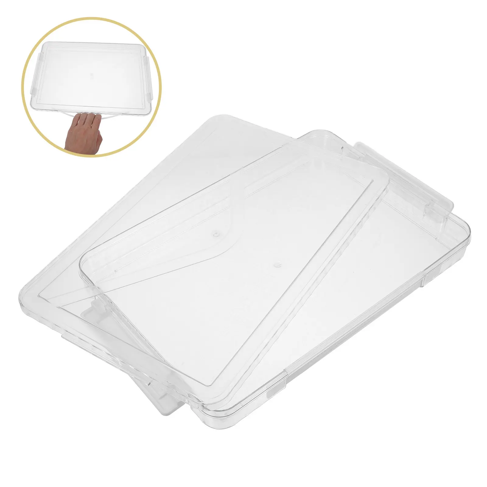 Portable Transparent Pet Document Storage Box Lid Waterproof Certificate Organizer with Handle for Office Home School
Portable Transparent Pet Document Storage Box Lid Waterproof Certificate Organizer with Handle for Office Home School
