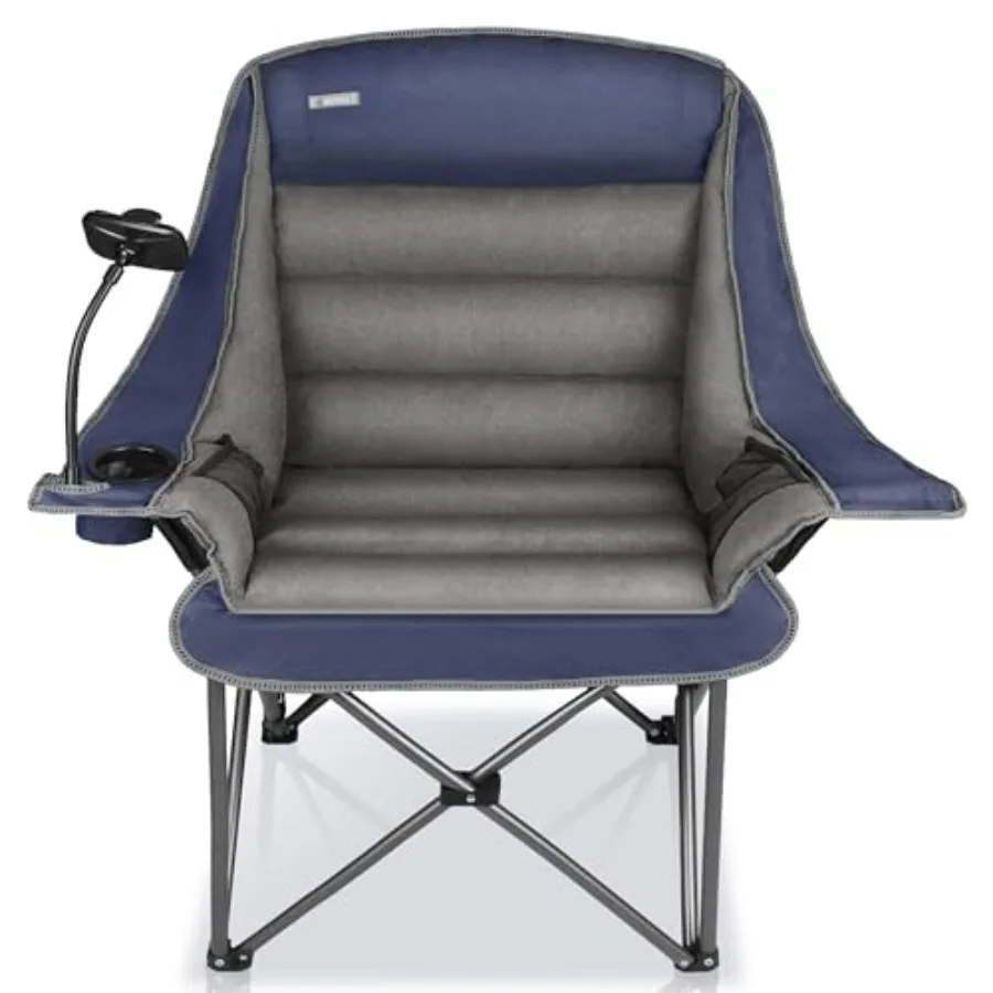 Camping Chairs for Adults-Oversized Extra Large Lawn Chair, Folding Comfy Padded Chair w/Phone Holder, Side Pocket, Cup Holder
Camping Chairs for Adults-Oversized Extra Large Lawn Chair, Folding Comfy Padded Chair w/Phone Holder, Side Pocket, Cup Holder