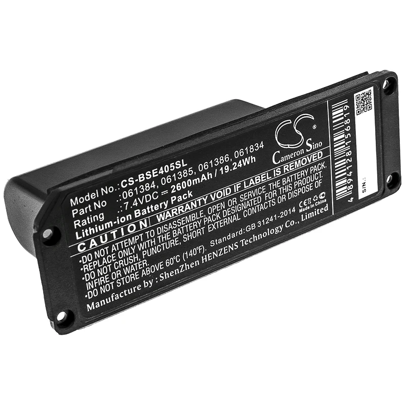 CameronSino Replacement Battery 061384 061385 061386 061834 for BOSE SoundLink Mini one 413295 Li-ion 7.40V 2600mAh
CameronSino Replacement Battery 061384 061385 061386 061834 for BOSE SoundLink Mini one 413295 Li-ion 7.40V 2600mAh