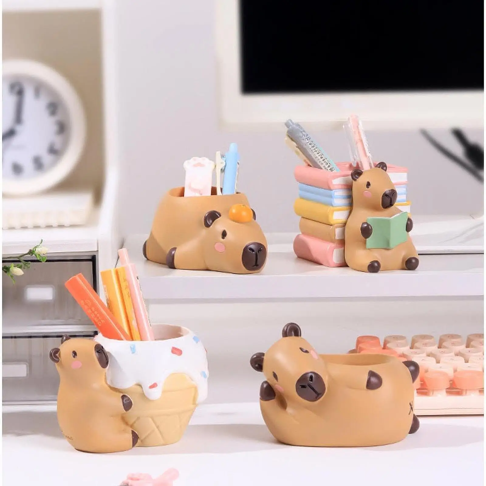 Small Capybara Flower Pot Resin Flower Planter Gift Novelty Unique Cute Ornament Flower Container for Windowsill Home Indoor
Small Capybara Flower Pot Resin Flower Planter Gift Novelty Unique Cute Ornament Flower Container for Windowsill Home Indoor