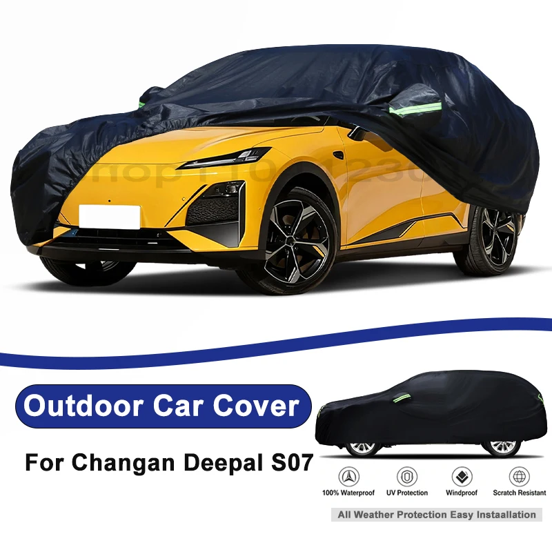 Outdoor Full Car Cover For Changan Deepal S07 with Reflective Strips Waterproof Snowproof Dustproof UV Protection Auto Accessory
Outdoor Full Car Cover For Changan Deepal S07 with Reflective Strips Waterproof Snowproof Dustproof UV Protection Auto Accessory