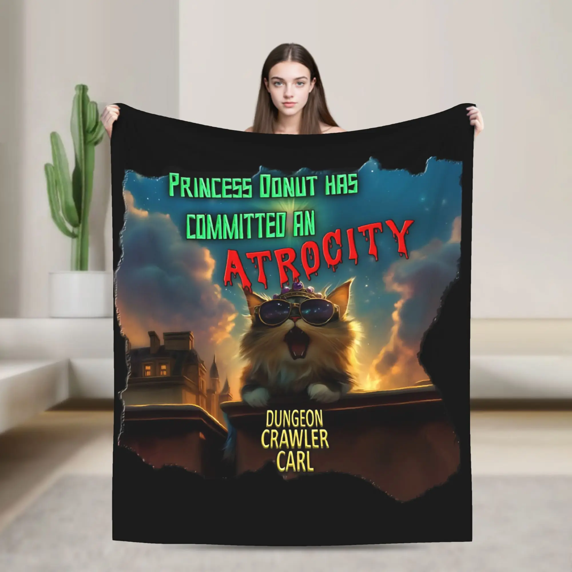 Dungeon Crawler Carl Princess Donut has committed an atrocity! Plush Blankets Customized Throw Blankets for Home Rug Piece,
Dungeon Crawler Carl Princess Donut has committed an atrocity! Plush Blankets Customized Throw Blankets for Home Rug Piece,