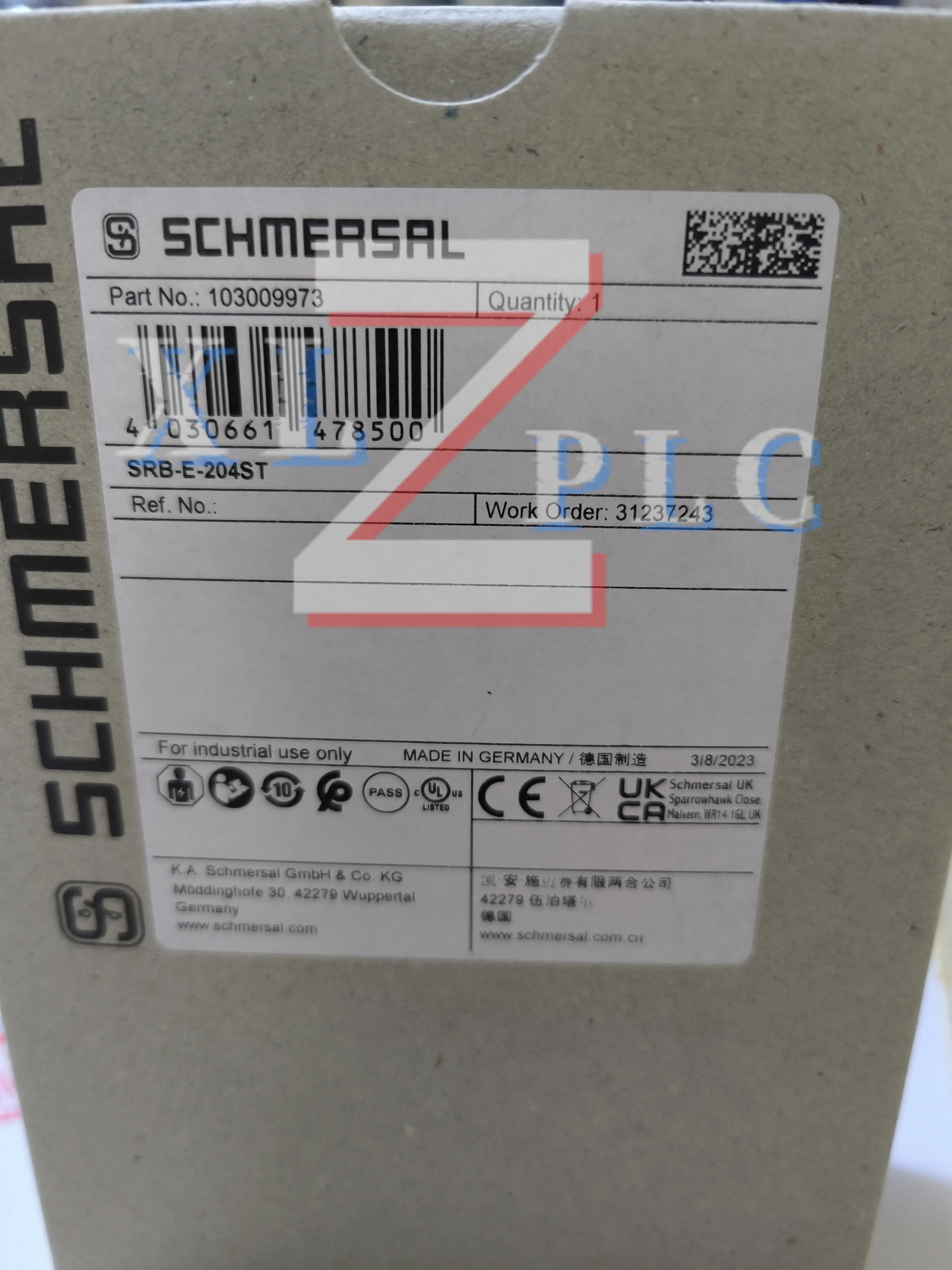 SRB-E-204ST 0.8 Schmersey Safety Relay New Original Genuine Stock Available
SRB-E-204ST 0.8 Schmersey Safety Relay New Original Genuine Stock Available