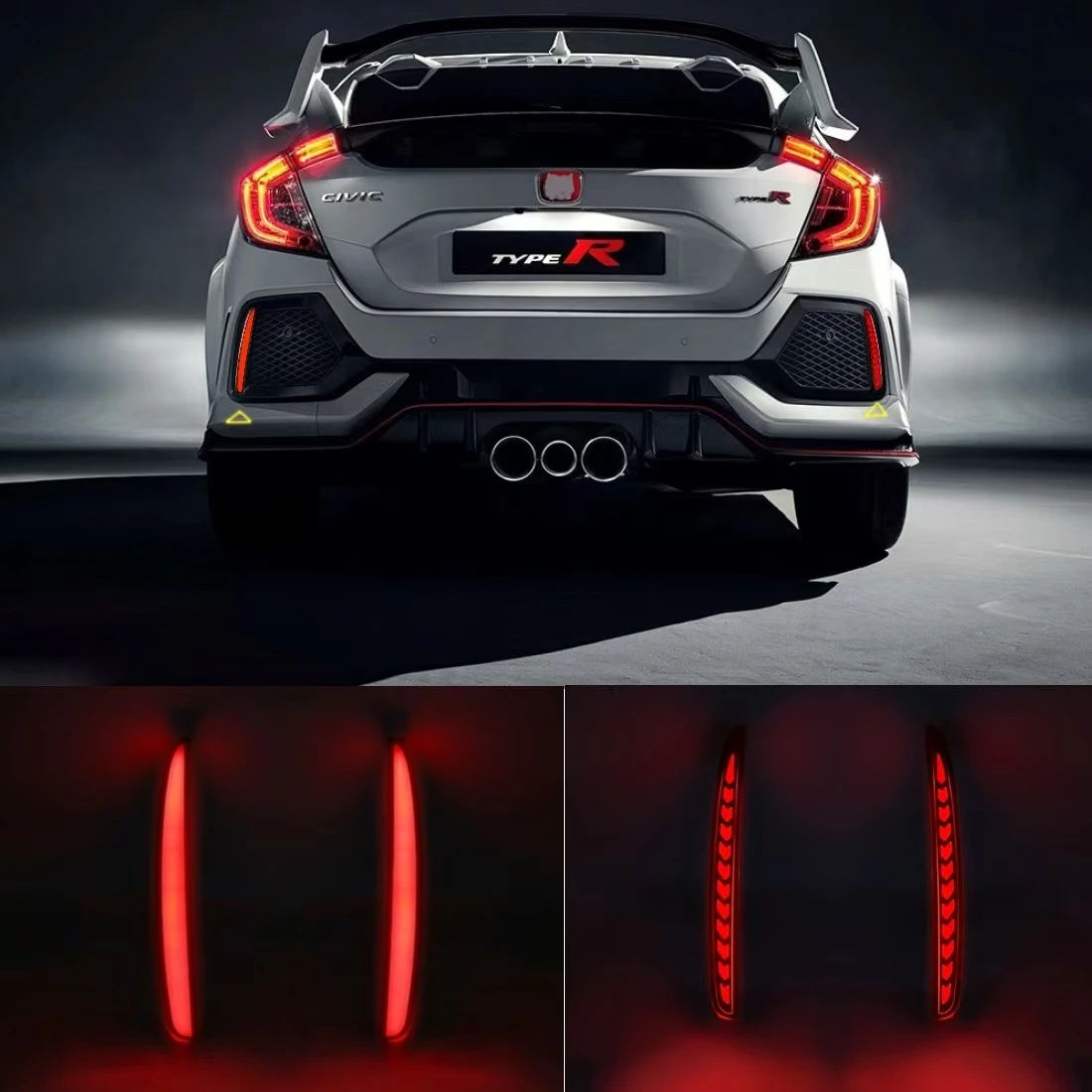 Для Honda Civic Type R 2016 2017 2018 2019 2020 фонари заднего бампера стоп-отражатель предупреждающий стоп-сигнал автомобильные аксессуары 12 В
Для Honda Civic Type R 2016 2017 2018 2019 2020 фонари заднего бампера стоп-отражатель предупреждающий стоп-сигнал автомобильные аксессуары 12 В