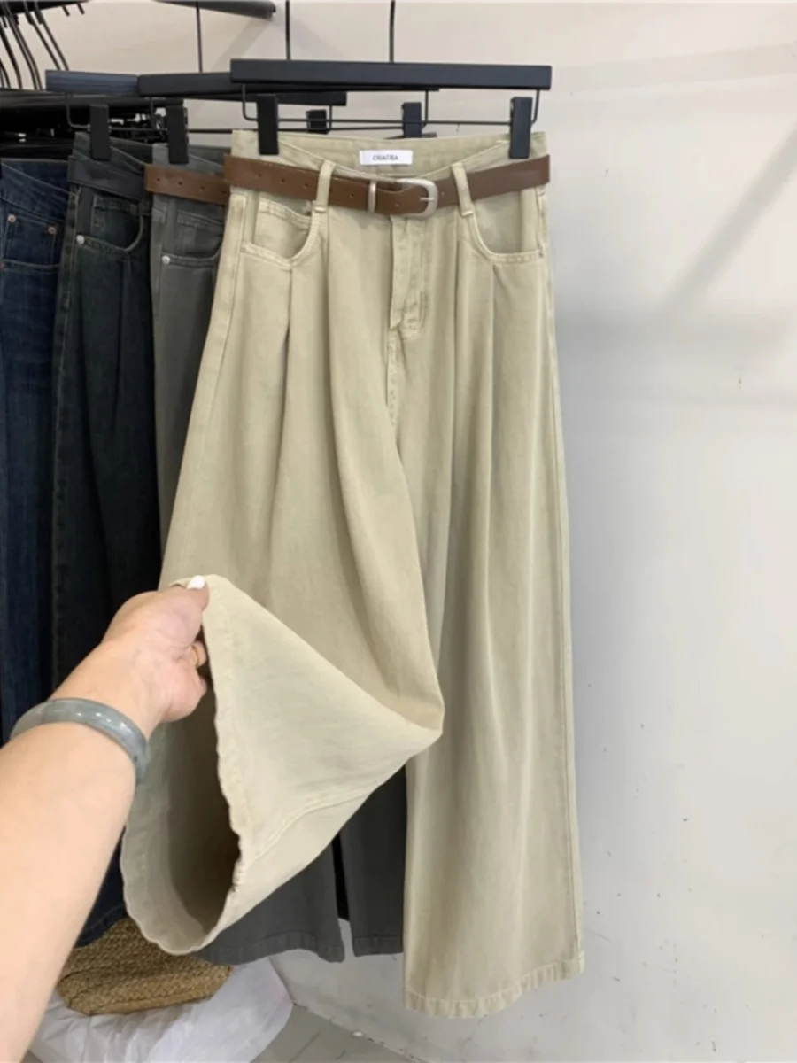 High Waist Wide Leg Jeans Women's Casual Style Korean Loose Fit Long Pants Autumn Season Fashion Trend Light Blue Denim Jeans
High Waist Wide Leg Jeans Women's Casual Style Korean Loose Fit Long Pants Autumn Season Fashion Trend Light Blue Denim Jeans