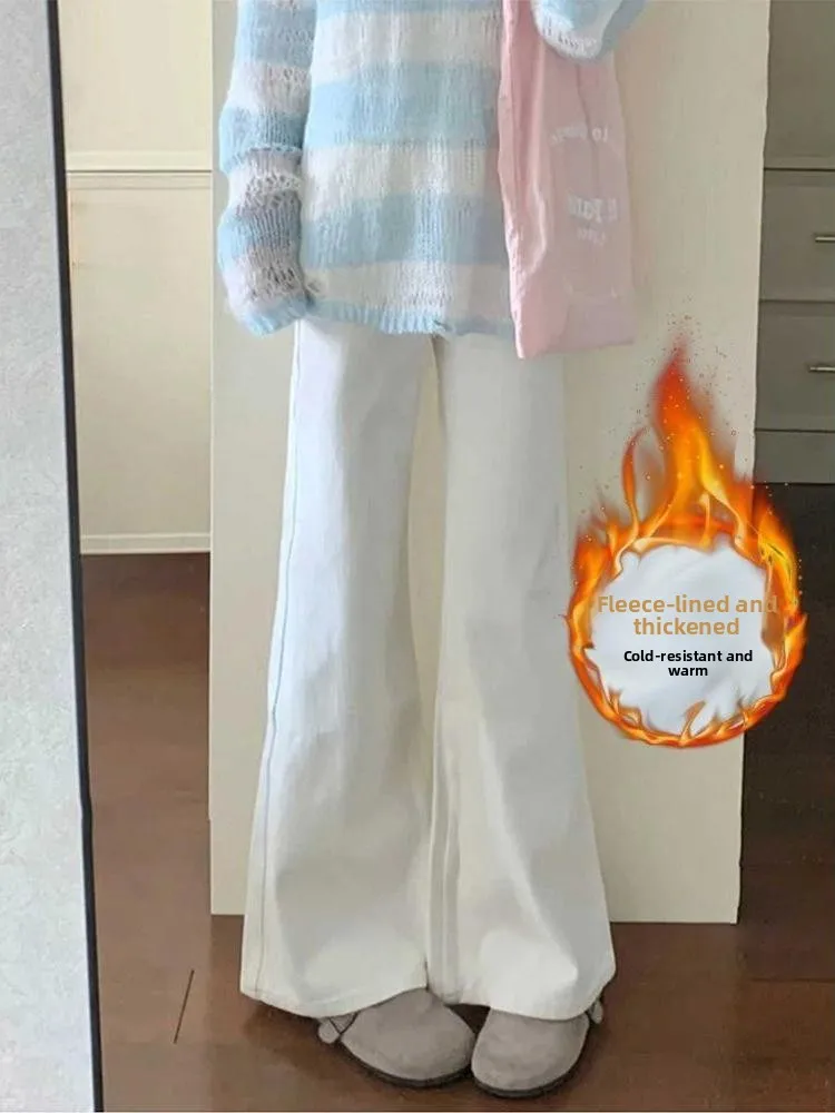 Джинсы Thiened Fce White Bell Bot, женские, с высокой талией, прямые, из денима, осенне-зимние, стройнящие, повседневные
Джинсы Thiened Fce White Bell Bot, женские, с высокой талией, прямые, из денима, осенне-зимние, стройнящие, повседневные