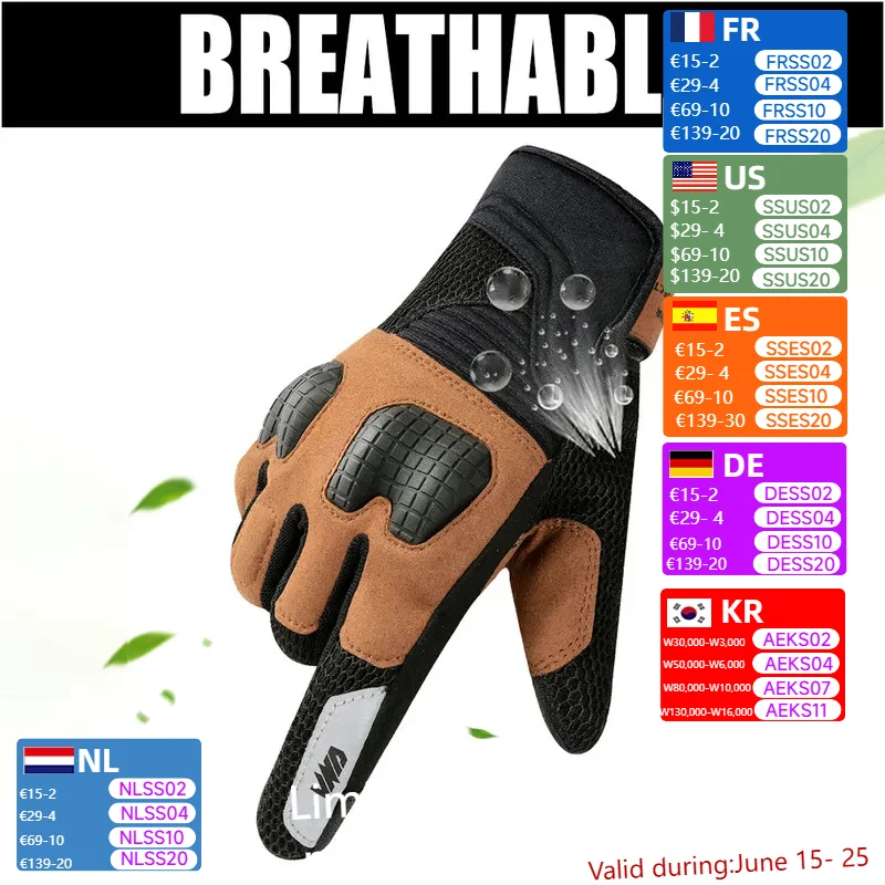 Brown Ergonomic Anti-Fall Motorcycle Breathable Gloves for Men Spring/Summer Touchscreen Motorbike Racing Glove with TPU Shell
Brown Ergonomic Anti-Fall Motorcycle Breathable Gloves for Men Spring/Summer Touchscreen Motorbike Racing Glove with TPU Shell