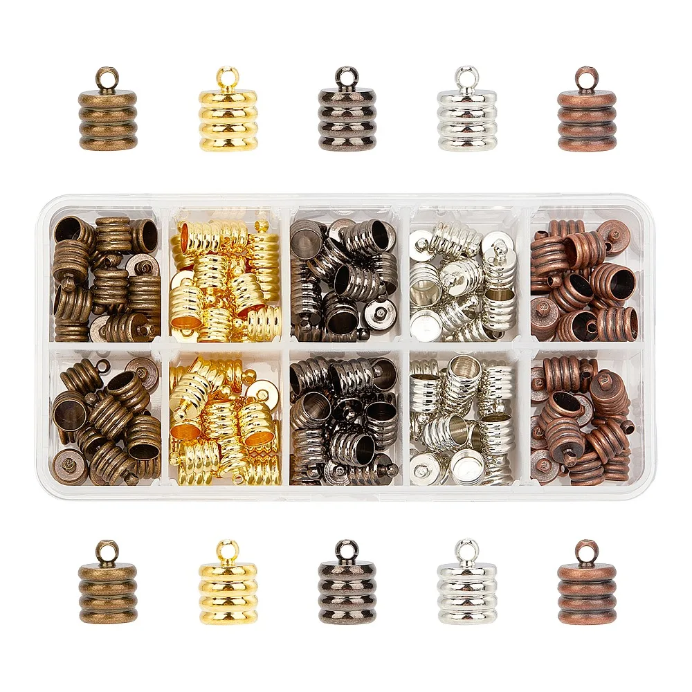 Brass Cord Ends Sets Mixed Color 11x8mm Hole: 1mm Inner Diameter: 6mm 5 colors 30pcs/color 150pcs/box
Brass Cord Ends Sets Mixed Color 11x8mm Hole: 1mm Inner Diameter: 6mm 5 colors 30pcs/color 150pcs/box