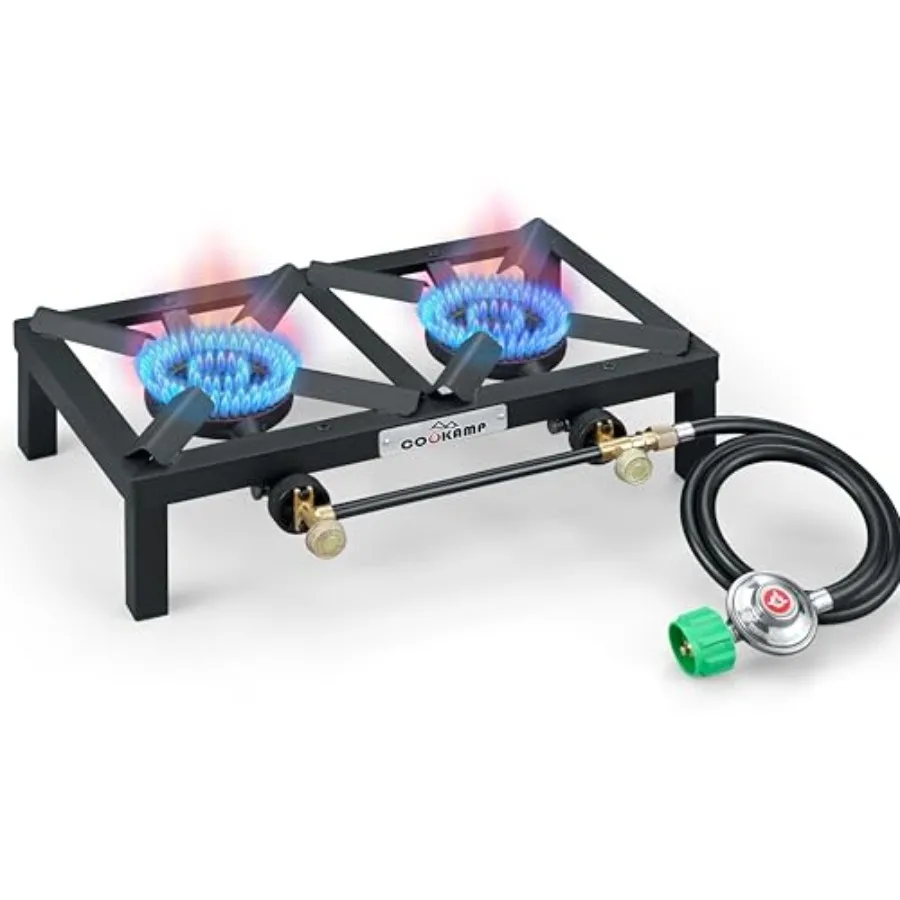 Propane Double Burner Angle Iron Camp Stove with CSA Listed Regulator and 4Feet Hose
Propane Double Burner Angle Iron Camp Stove with CSA Listed Regulator and 4Feet Hose